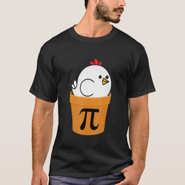 Camiseta de Pollo Pot Pi, Día Divertido de Matemát (Anverso)