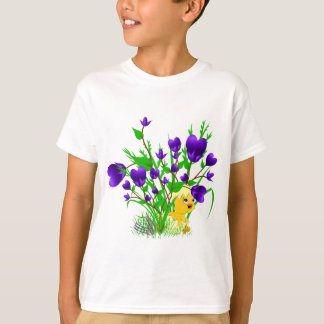 Camiseta de polluelos de Pascua que florece