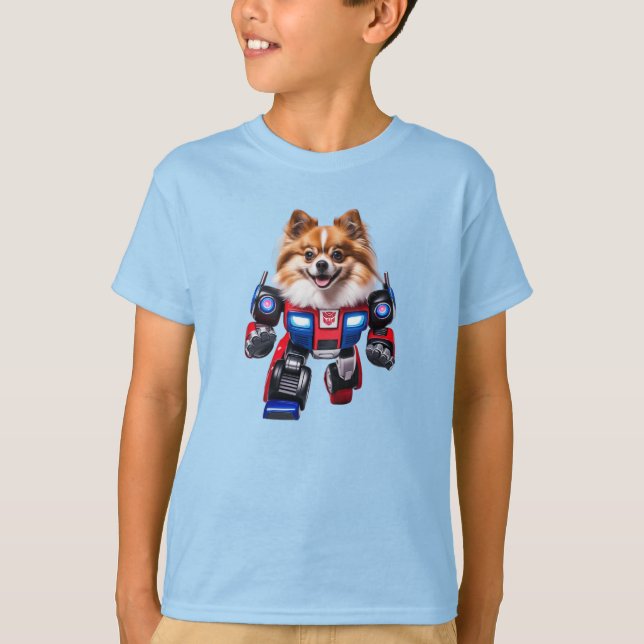 Camiseta de Pomeranian Robot Kid (Anverso)