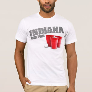 Camiseta de Pong de la cerveza de Indiana