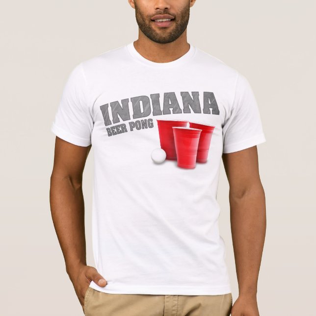 Camiseta de Pong de la cerveza de Indiana (Anverso)