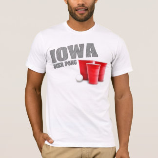 Camiseta de Pong de la cerveza de Iowa