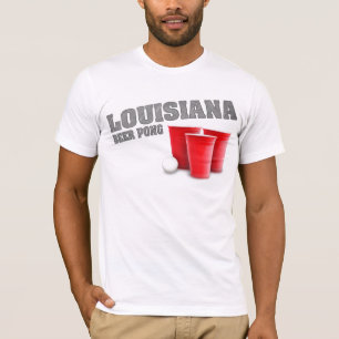 Camiseta de Pong de la cerveza de Luisiana