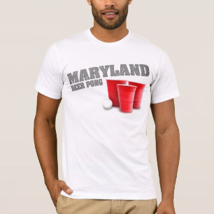 Camiseta de Pong de la cerveza de Maryland