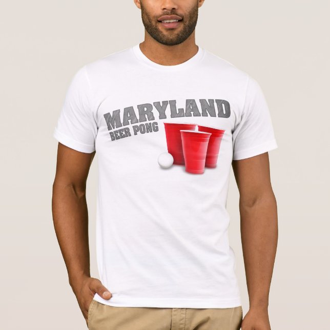 Camiseta de Pong de la cerveza de Maryland (Anverso)