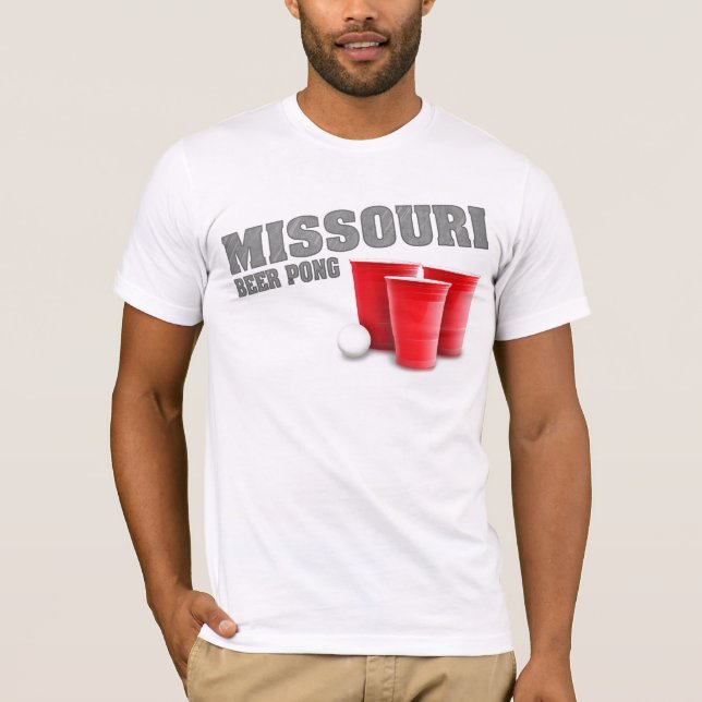 Camiseta de Pong de la cerveza de Missouri (Anverso)