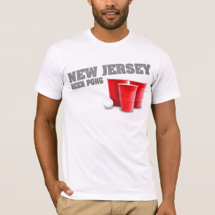 Camiseta de Pong de la cerveza de New Jersey