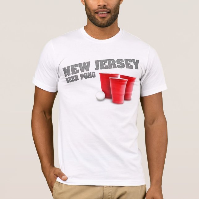Camiseta de Pong de la cerveza de New Jersey (Anverso)