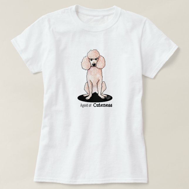 Camiseta de Poodle Adorable de KiniArt (Diseño del anverso)