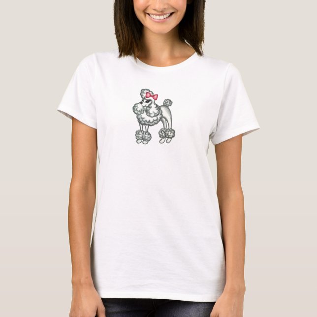 Camiseta de Poodle Rosa (Anverso)