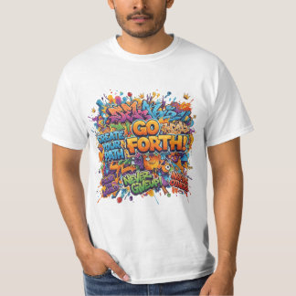 Camiseta de Pop Art de Grafiti "¡Adelante!"