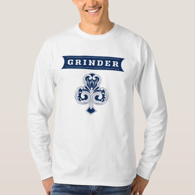 Camiseta de póquer de largo alcance "Grinder" (Anverso)