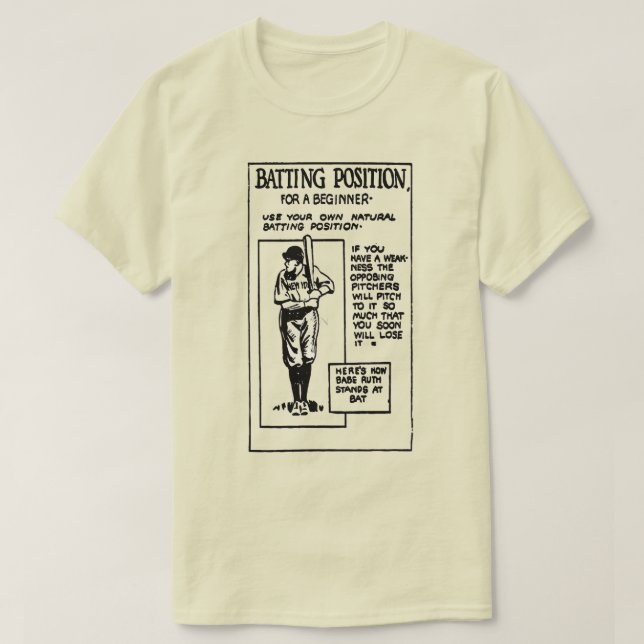 Camiseta de posición de bateo (Diseño del anverso)