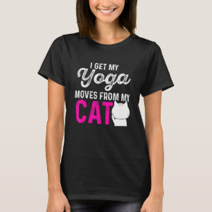 Camiseta de posiciones de yoga de gato para yogui