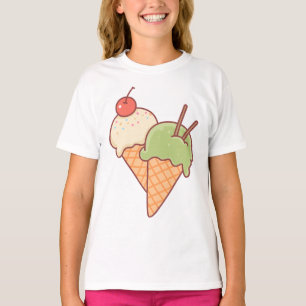 Camiseta de postre de dibujos animados linda para