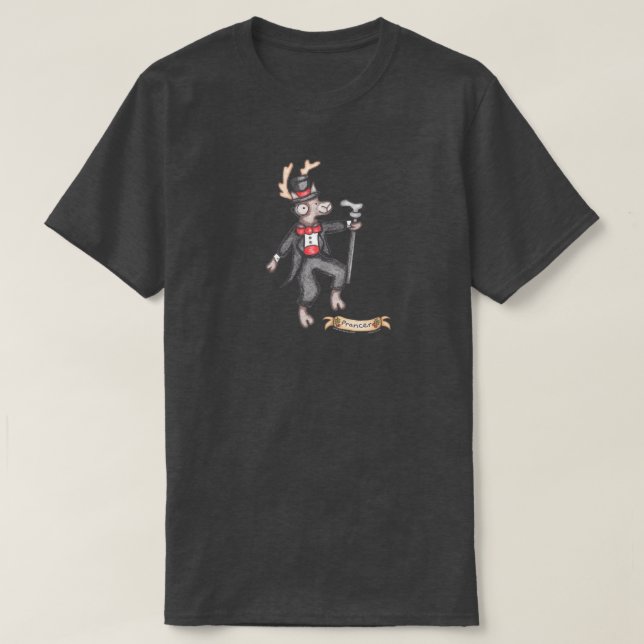 Camiseta de Prancer (brezo del carbón de leña) (Diseño del anverso)