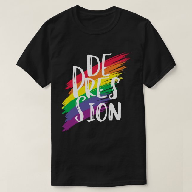 Camiseta De-Press-Ion Tee | Fondo arco iris x CTFD (Diseño del anverso)