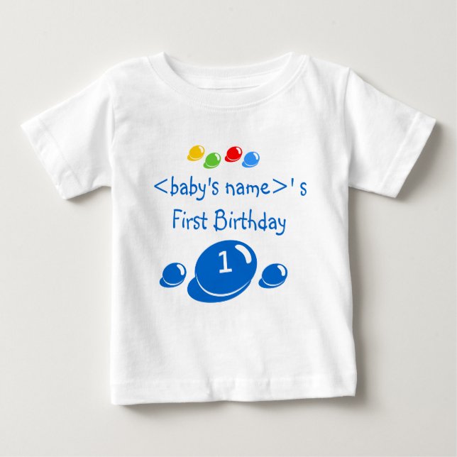 Camiseta de primer cumpleaños - Can Personalizar (Anverso)
