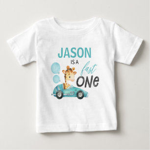 Camiseta de primer cumpleaños de la Carreras Azul