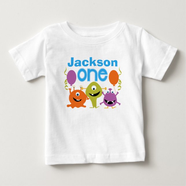 Camiseta de primer cumpleaños de los monstruos per (Anverso)