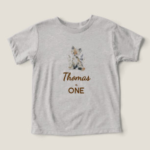 Camiseta de primer cumpleaños del bosque