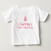 Camiseta de primer Navidad de Charlotte bebé prime