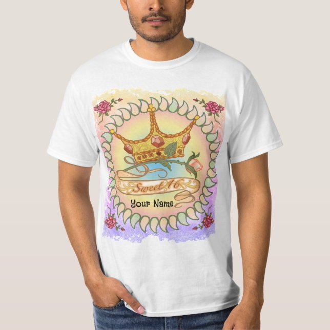 Camiseta de Princesa cumpleañera de Dulces 16 (Anverso)