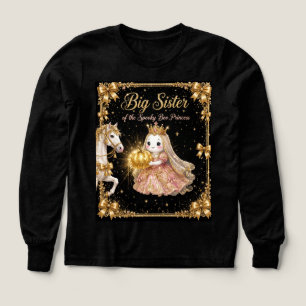 Camiseta de Princesa Spooky Boo Negra cumpleaños 1
