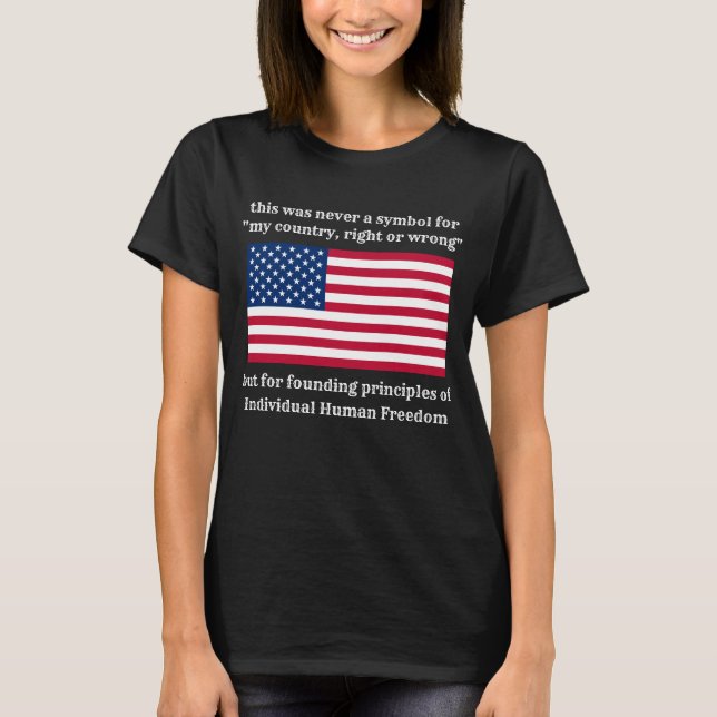 Camiseta de principios fundadores (oscura) (Anverso)