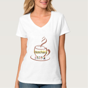Camiseta de profesor "Coffee Teach Repeat"