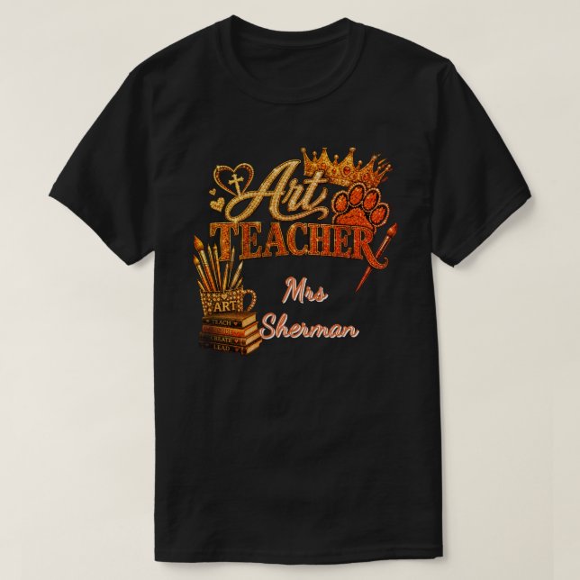 Camiseta de profesor de arte personalizada (Diseño del anverso)
