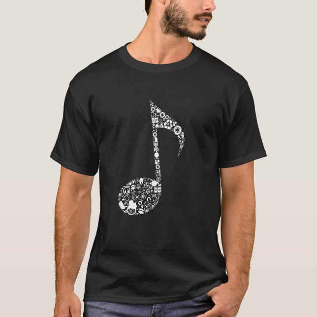camiseta de profesor de clave de notas musicales c (Anverso)