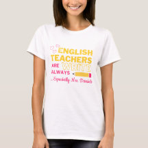 Camiseta de profesor de inglés personalizable