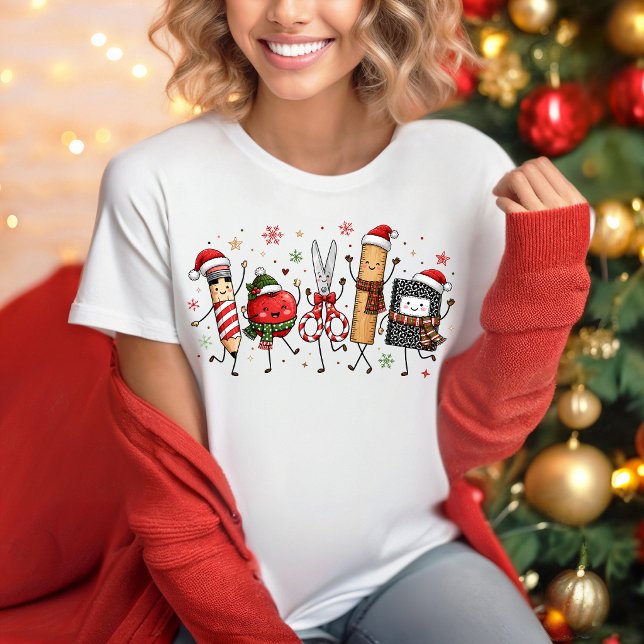 Camiseta de profesor de Navidad alegre (Christmas Teacher School Pride t-shirt)