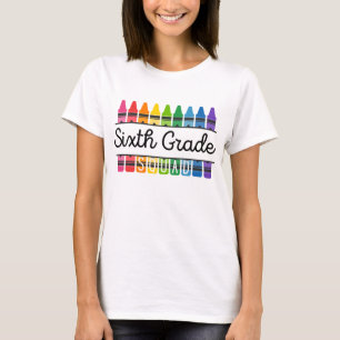 Camiseta de profesor de sexto grado
