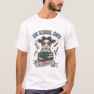 Camiseta de Profesora de Escuela de 100 Días Vaca