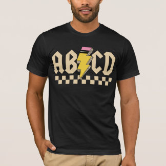 camiseta de profesores abcd, camiseta parodia de a