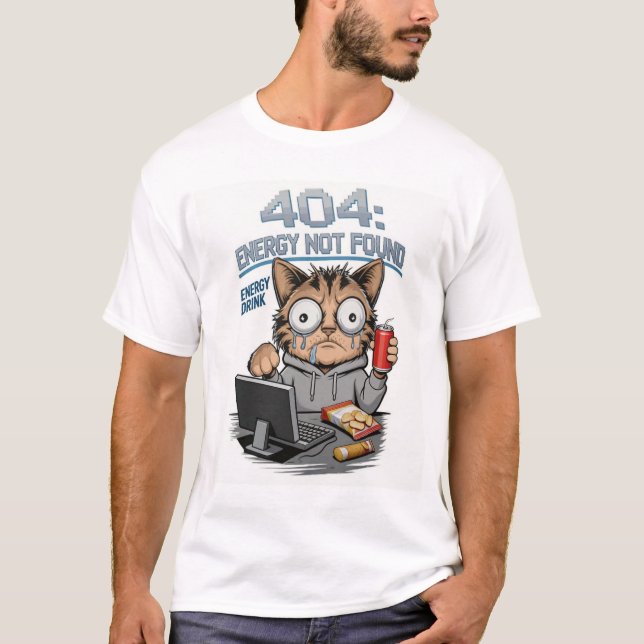 Camiseta de Programador de Gatos – Código Café Gat (Anverso)