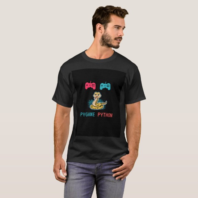 Camiseta de Programador Python Pygame - Juegos (Anverso completo)