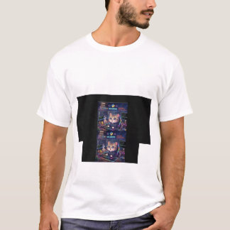 Camiseta de Programadora Gata Desarrolladora Kawai