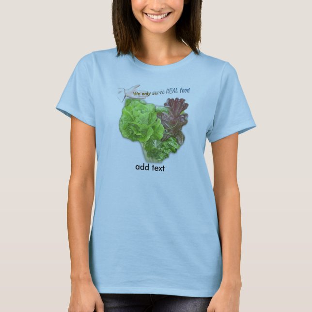 Camiseta de promoción de comida real (Anverso)