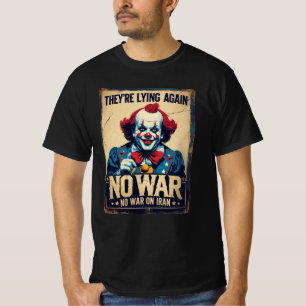 Camiseta de propaganda Irán No guerra noticias fal