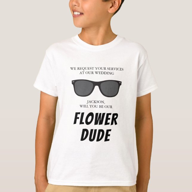 Camiseta de proposición de tipo flor para niños (Anverso)