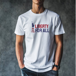 Camiseta de protesta anti-Trump bandera roja y azu