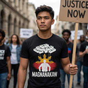 Camiseta de protesta contra la corrupción filipina