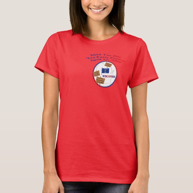 Camiseta de protesta de Fiesta de té en el Día de  (Anverso)