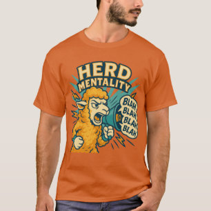 Camiseta de protesta de ovejas con mentalidad de r