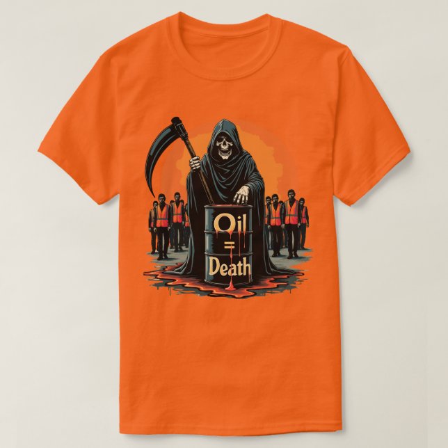 Camiseta de protesta Fin a los combustibles fósile (Diseño del anverso)