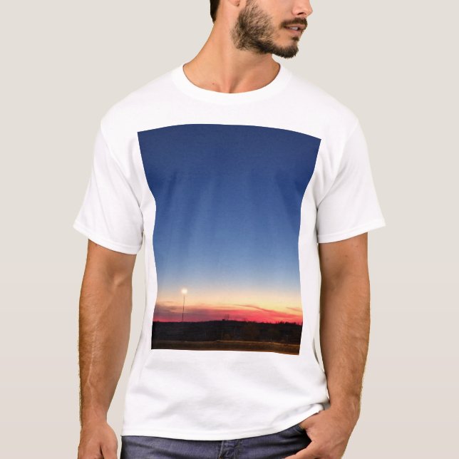 Camiseta de puesta de sol ardiente para iluminar t (Anverso)