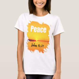 Camiseta de puesta de sol brillante con escritura 